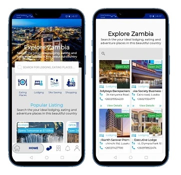 Explore Zambia App | Tourism | Mobile Apps