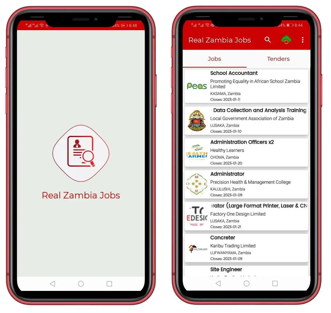 Real Zambia Jobs | Job Portal | Mobile Apps